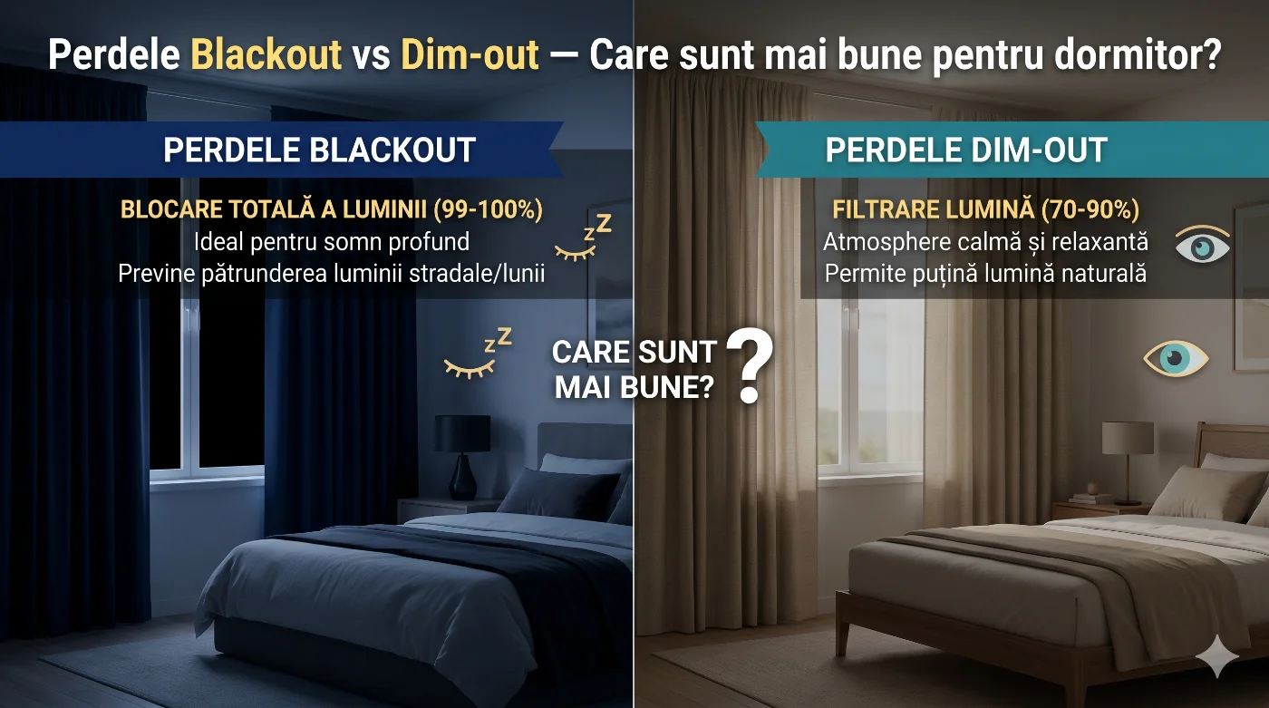 diferenta Perdele Blackout vs Dim-out
