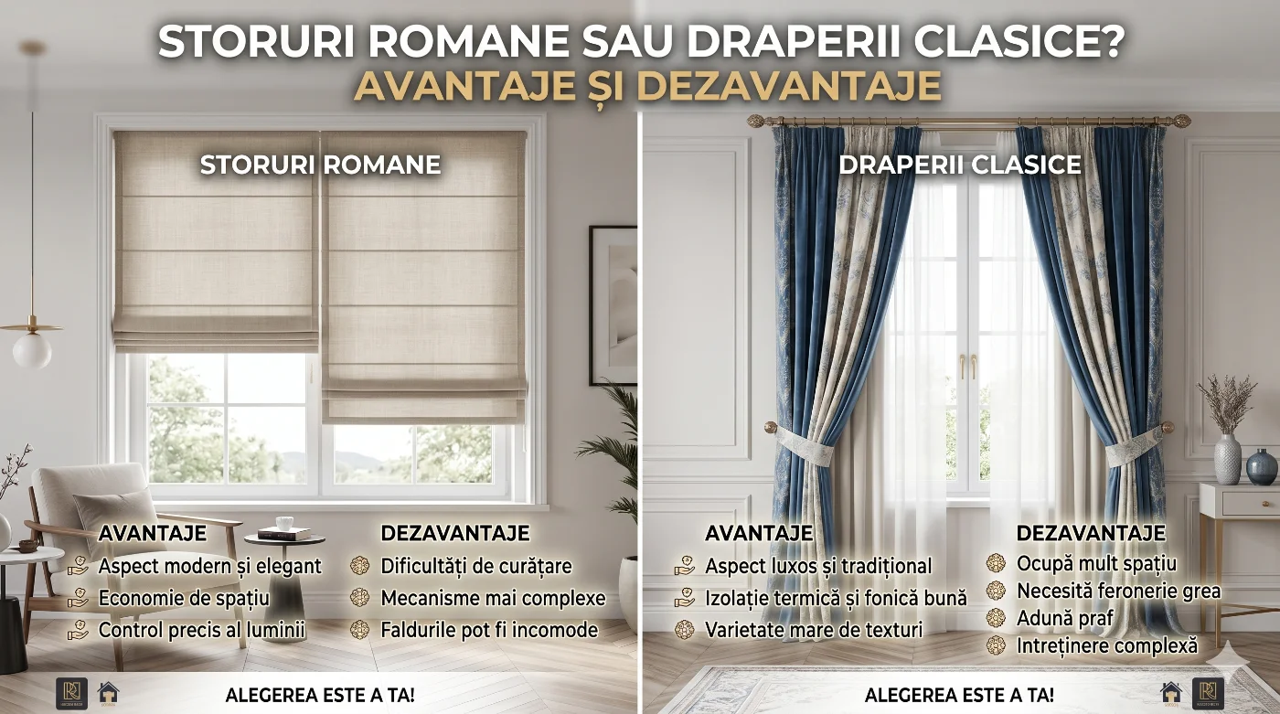 storuri romane sau draperii